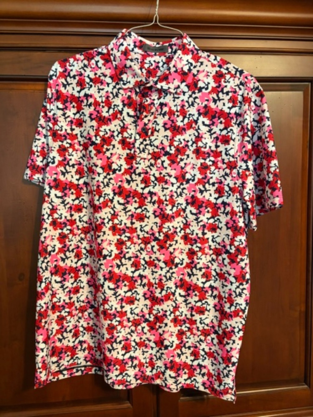 G FORE Like New Mens Polo Golf Shirt Size XL Floral